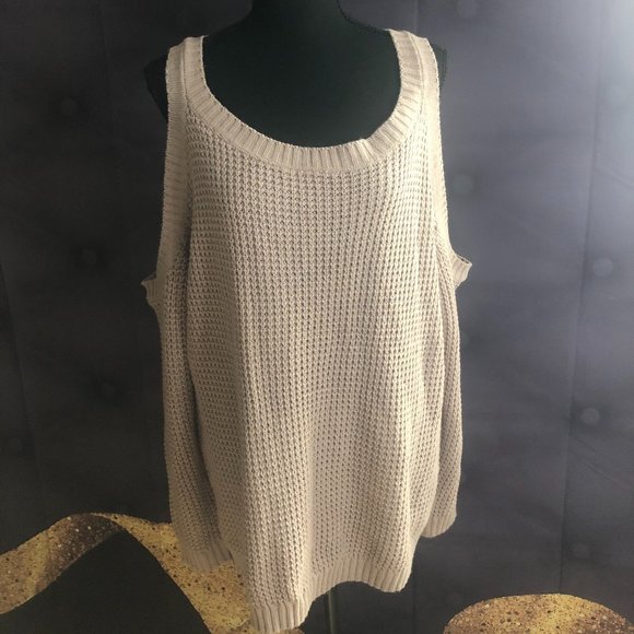 Charlotte Russe Sweaters - Beige Plus Size Sweater